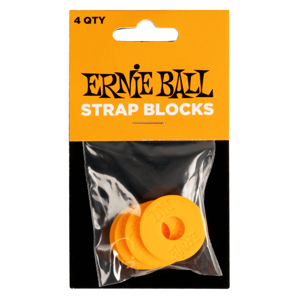 Ernie Ball Strap Blocks 4Pk - Orange-Buzz Music