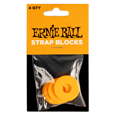 Ernie Ball Strap Blocks 4Pk - Orange-Buzz Music