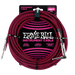 Ernie Ball 25 Braided Straight / Angle Instrument Cable - Black / Red-Buzz Music