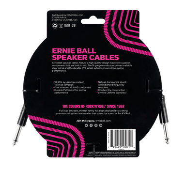 Ernie Ball 6 Straight / Straight Speaker Cable-Buzz Music