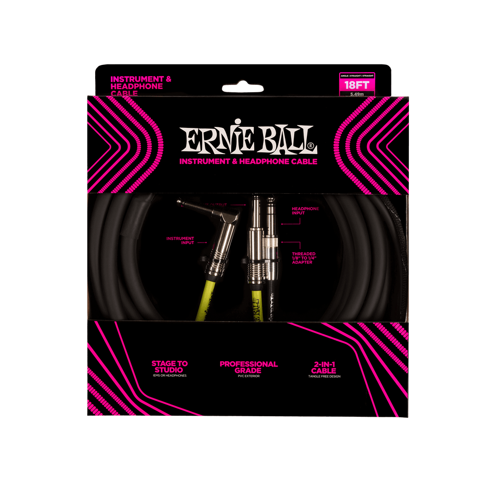 Ernie Ball Instrument And Headphone Cable-Buzz Music