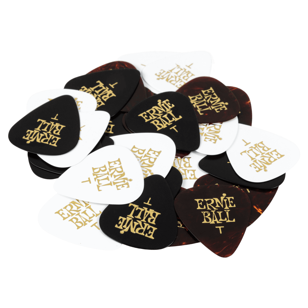 Ernie Ball Thin Assorted Cellulose Picks, Bag Of 144-Buzz Music