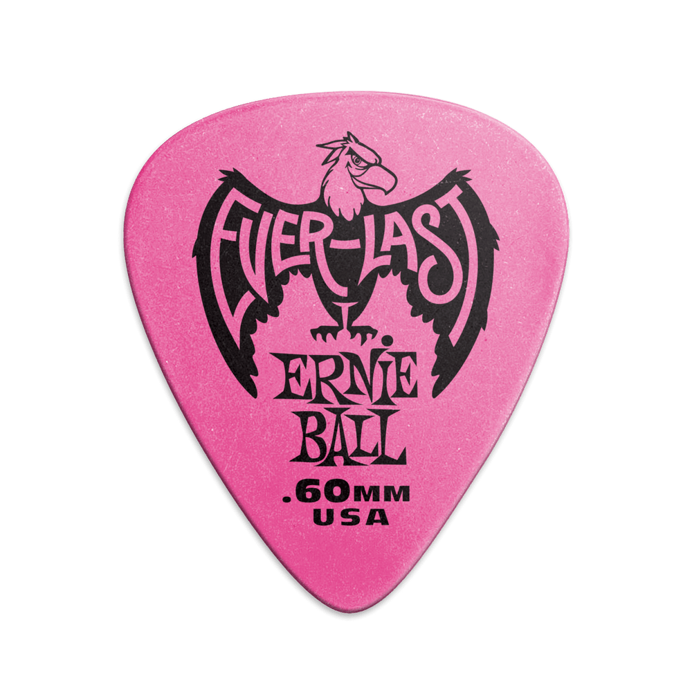 Ernie Ball .60Mm Pink Everlast Picks 12-Pack-Buzz Music