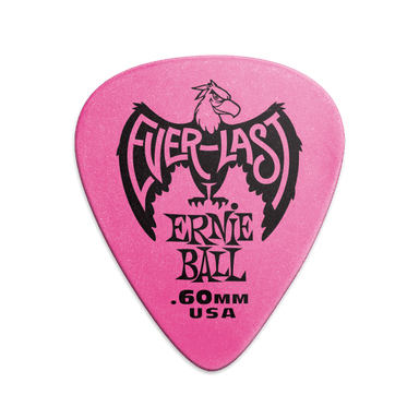 Ernie Ball .60Mm Pink Everlast Picks 12-Pack-Buzz Music