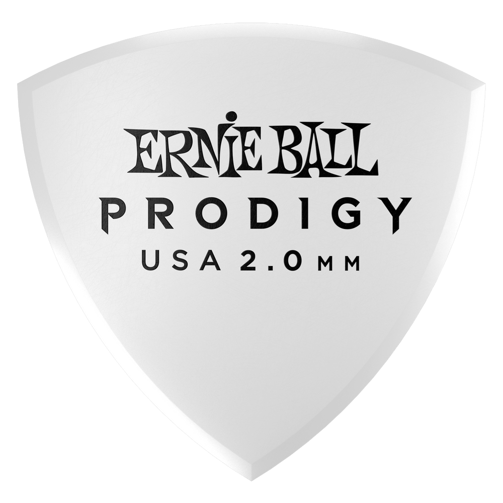 Ernie Ball 2.0Mm White Large Shield Prodigy Picks 6-Pack-Buzz Music