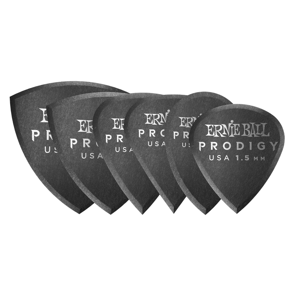 Ernie Ball 1.5Mm Black Multipack Prodigy Picks 6-Pack-Buzz Music