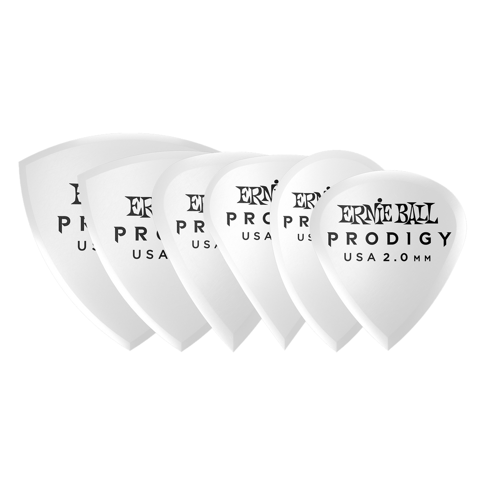 Ernie Ball 2.0Mm White Multipack Prodigy Picks 6-Pack-Buzz Music