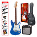 SX SE1SKEB - SC Style Guitar and Amp Pack – Electric Blue - SX Guitar, SX 10 Watt Amp, Clip-On Tuner, Padded Bag, Strap, Picks, Lead, FREE Online Lessons-Buzz Music
