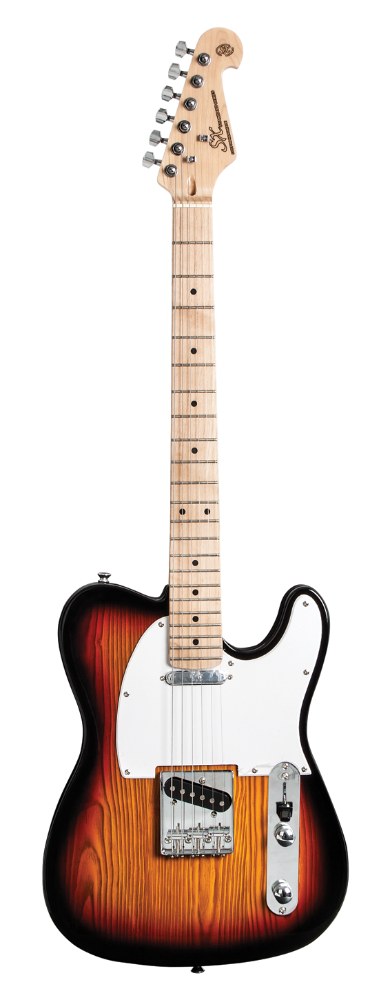 SX SE2SKTS - TL Style Guitar and Amp Pack – 2 Tone Sunburst - SX Guitar, 10 Watt Amp, Clip-On Tuner, Padded Bag, Strap, Picks, Lead, FREE Online Lessons-Buzz Music