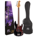 SX SPB62B - Vintage Style Bass – Black - SX Bass, Padded Bag, FREE Online Lessons-Buzz Music
