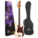 SX SPB62VWH-PK2 - Vintage Style Bass and Amp Pack – Vintage White - SX Bass, 15 Watt Bass Amp,Padded Bag, FREE Online Lessons-Buzz Music