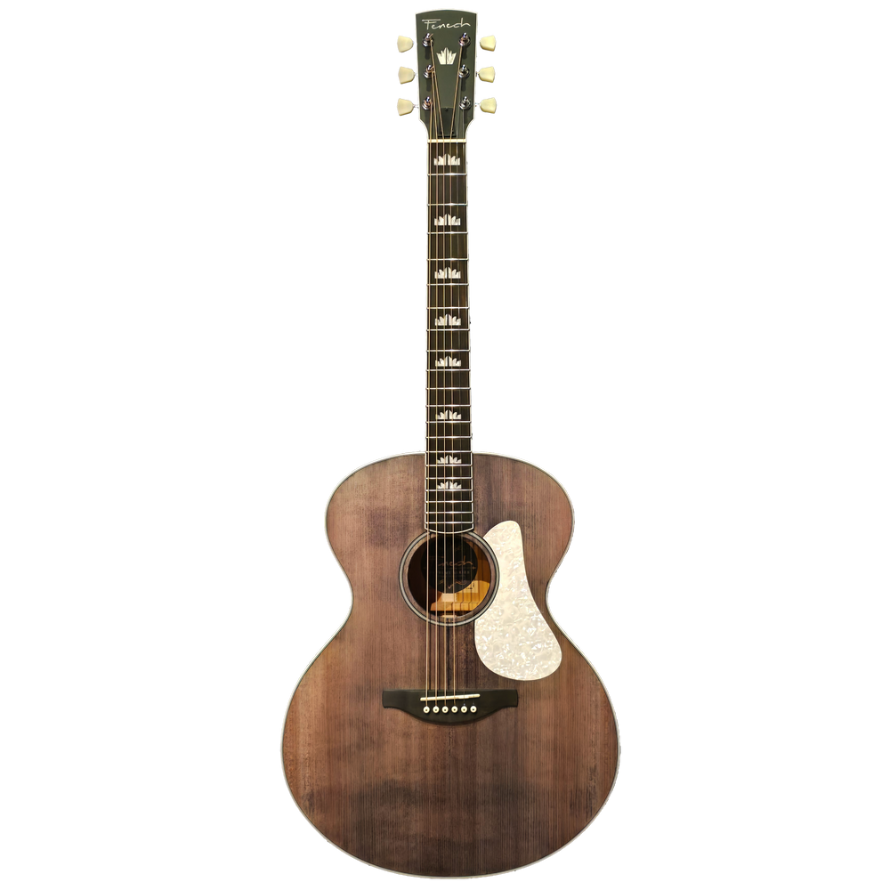 Fenech Supreme Series Grand Auditorium - Spruce Top, Mahogany Back and Sides- Denim Black with TKL Flight Case-Buzz Music