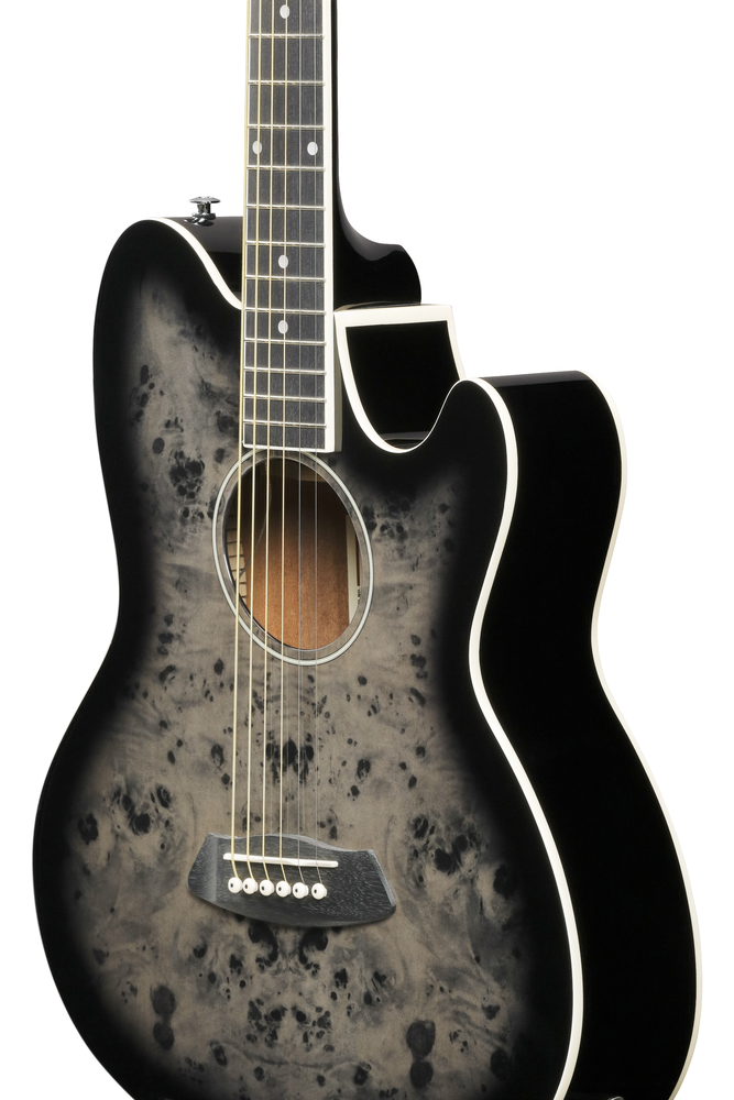Ibanez TCY10PA Transparent Brown Black Burst High Gloss Acoustic Guitar-Buzz Music