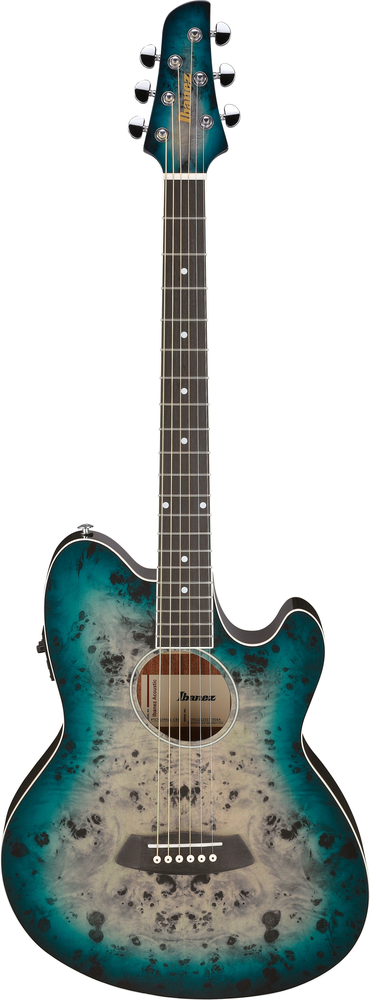 Ibanez TCY10PA Cosmic Blue Starburst High Gloss Acoustic Guitar-Buzz Music