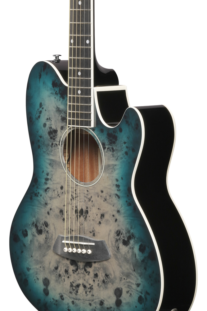 Ibanez TCY10PA Cosmic Blue Starburst High Gloss Acoustic Guitar-Buzz Music