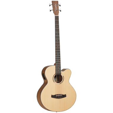 Tanglewood TDBTABBW Discovery Exotic Acoustic Bass Cutaway Electric Black Walnut-Buzz Music