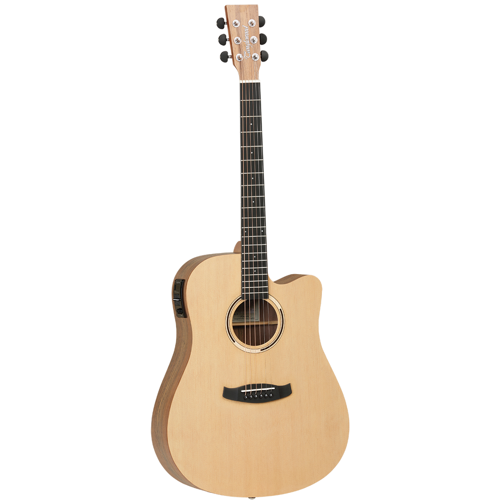 Tanglewood TDBTDCEHR Discovery Exotic Dreadnought Cutaway Electric Hawaiian Rainwood-Buzz Music