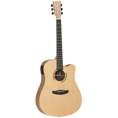 Tanglewood TDBTDCEHR Discovery Exotic Dreadnought Cutaway Electric Hawaiian Rainwood-Buzz Music