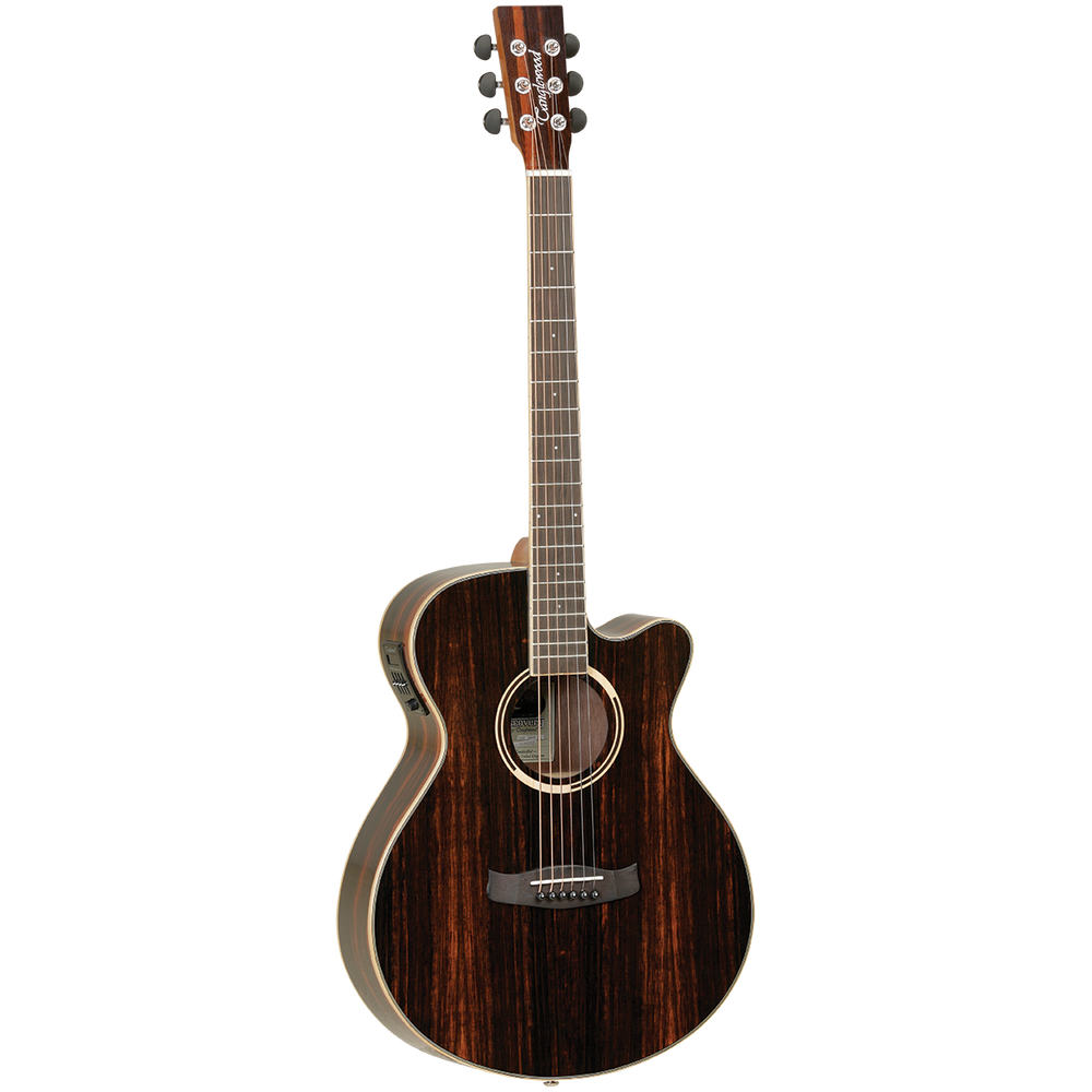 Tanglewood TDBTSFCEAEB Discovery Exotic Superfolk Cutaway Electric All Ebony-Buzz Music