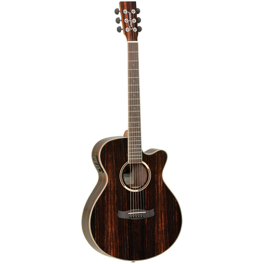 Tanglewood TDBTSFCEAEB Discovery Exotic Superfolk Cutaway Electric All Ebony-Buzz Music