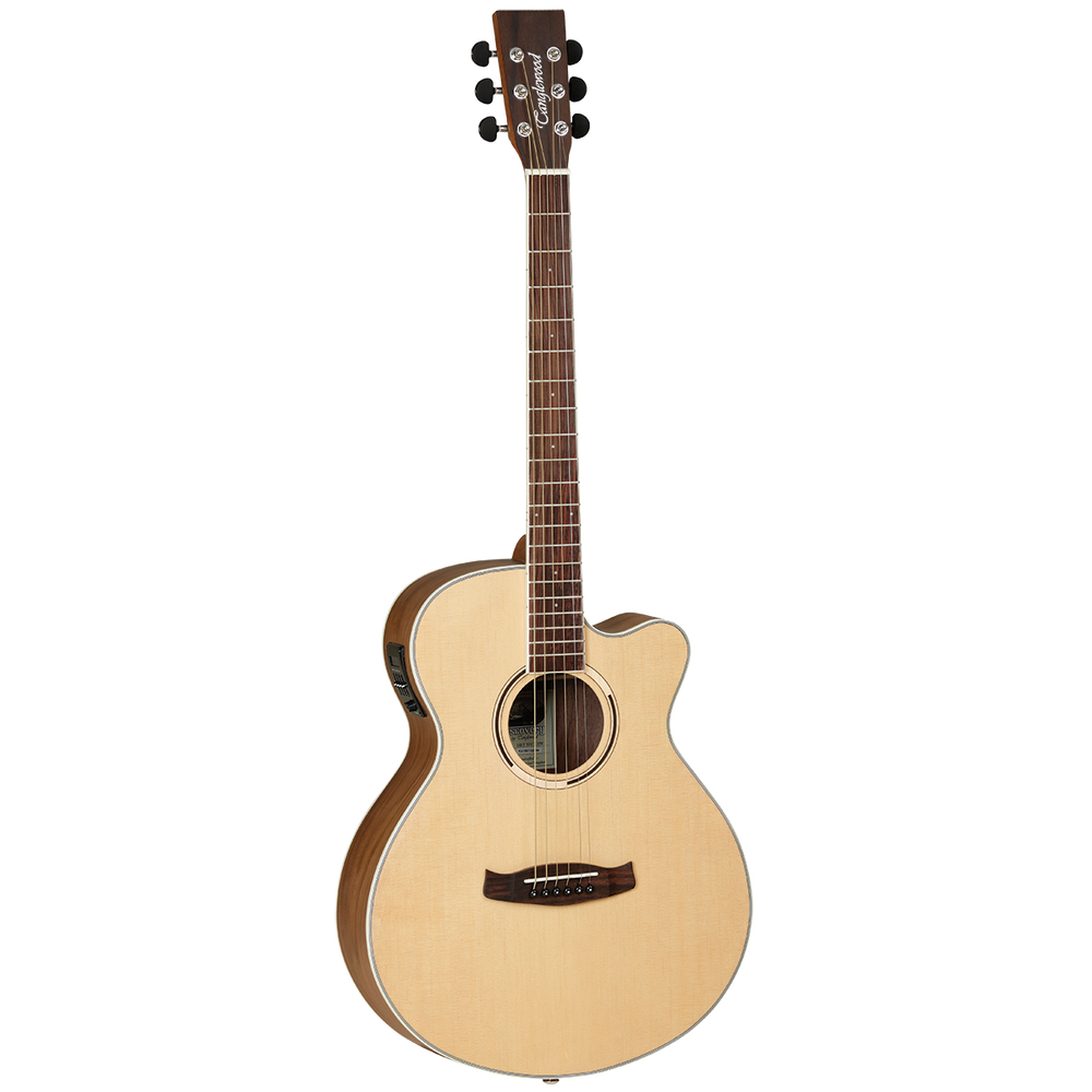 Tanglewood TDBTSFCEBW Discovery Exotic Superfolk Cutaway Electric Black Walnut-Buzz Music