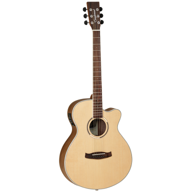 Tanglewood TDBTSFCEBW Discovery Exotic Superfolk Cutaway Electric Black Walnut-Buzz Music