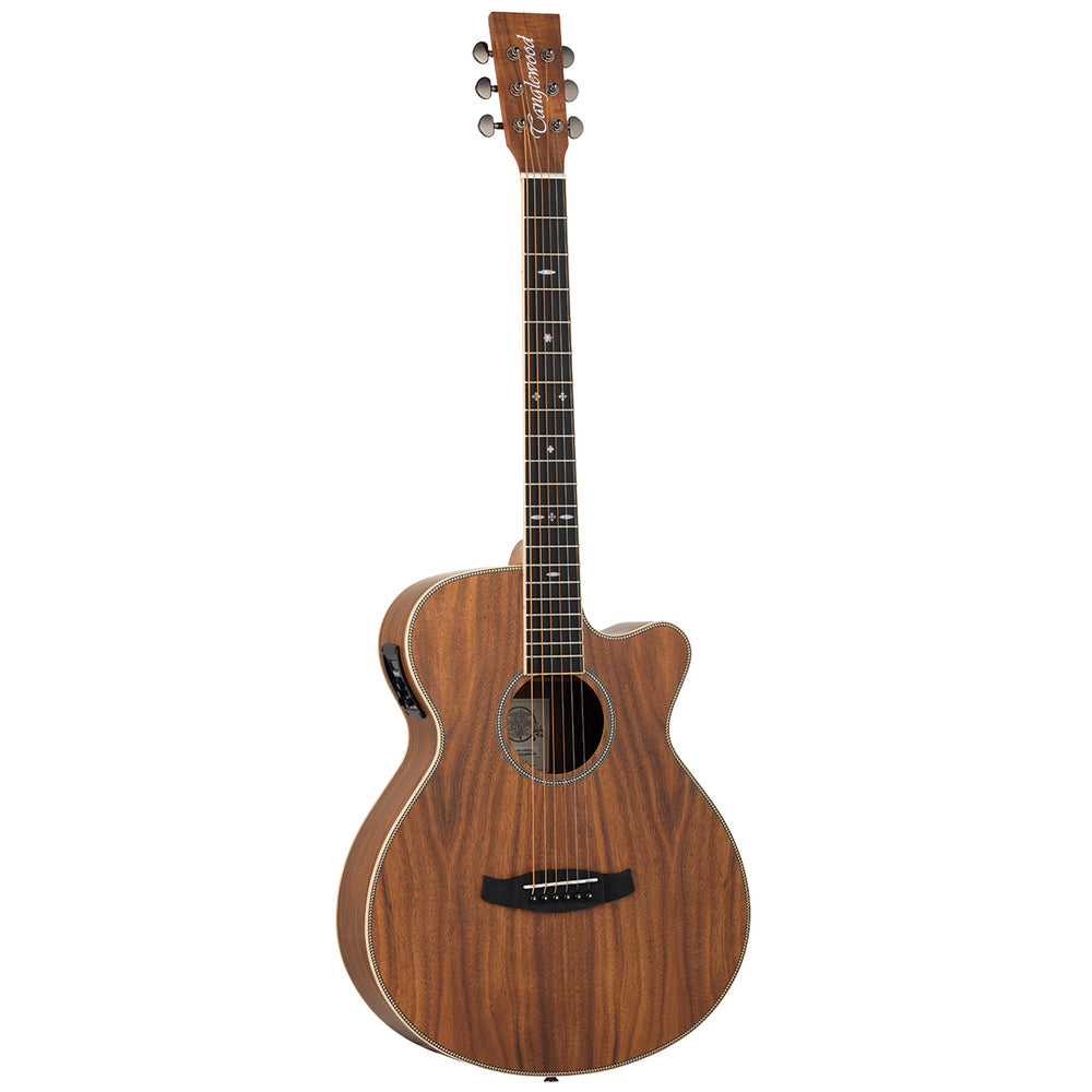 Tanglewood TRU4-CE-AK Reunion Pro Solid top all Koa Super Folk Cutaway Electric-Buzz Music