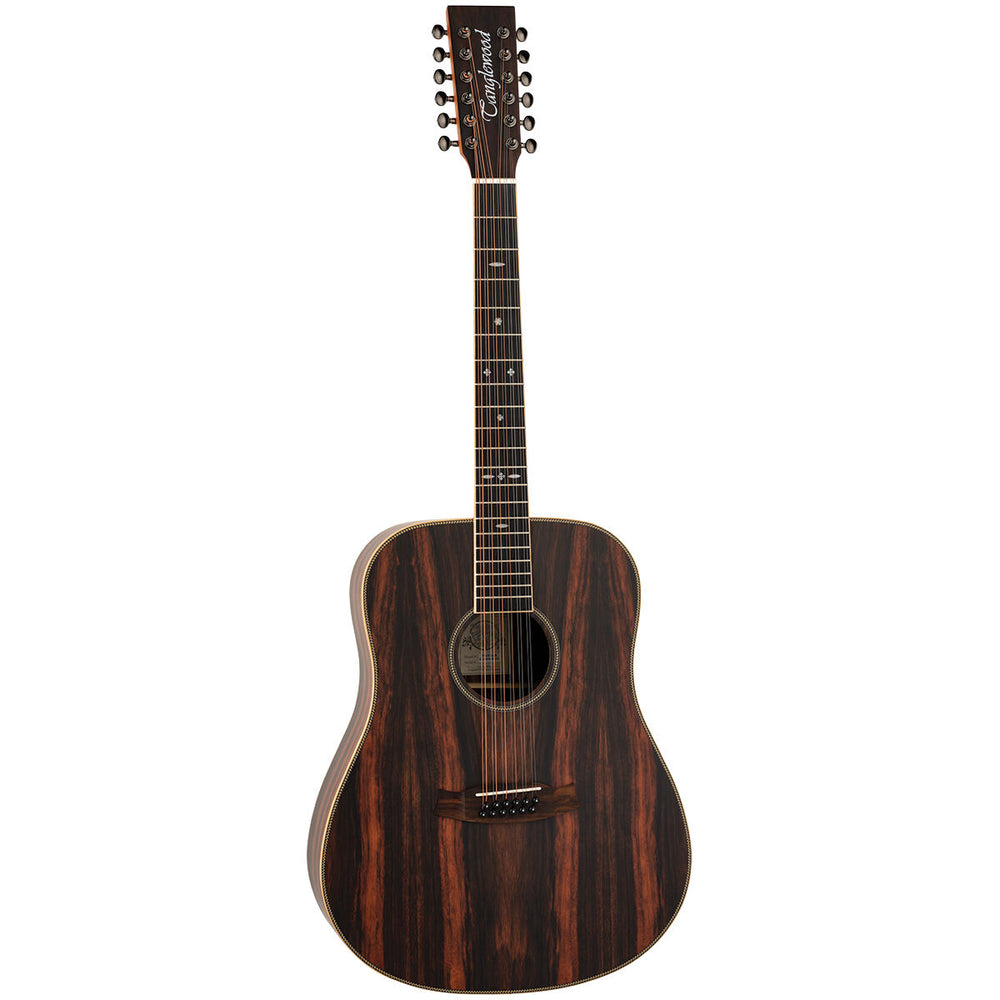 Tanglewood Reunion Pro All Ebony Solid Top 12-String Dreadnought-Buzz Music