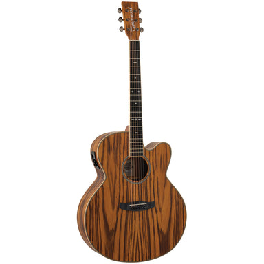 Tanglewood Reunion Pro Solid top all Zebrano Super Jumbo Cutaway Electric-Buzz Music