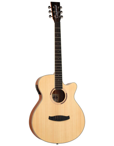 Tanglewood Strada Super Folk Solid Top, Spruce/Mahogany Cutaway Electric Guitar-Buzz Music