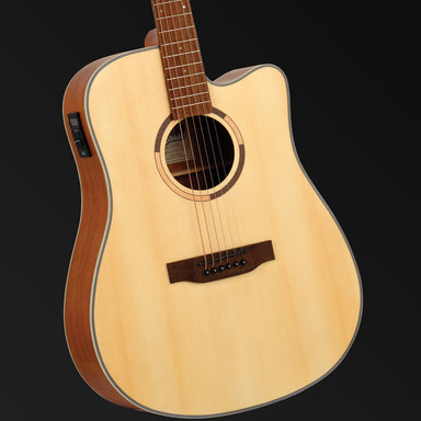 Tanglewood Strada Dreadnought Solid Top, Spruce/Mahogany Cutaway Electric Guitar-Buzz Music