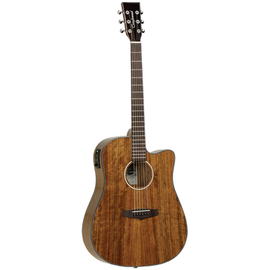 Tanglewood TW28CEXOV Winterleaf Exotic Dreadnought Cutaway Electric Ovangkol-Buzz Music