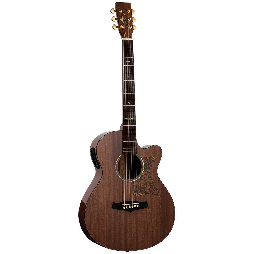 Tanglewood TW47RE Sundance Reserve All Solid Mahogany Superfolk Cutaway Electric with Case-Buzz Music