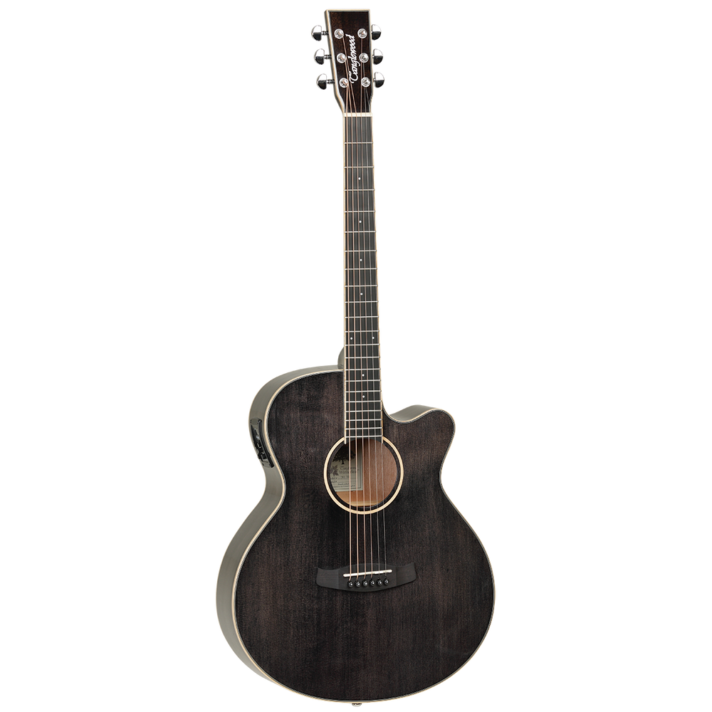 Tanglewood TW4BS Winterleaf Super Folk Cutaway Electric Black Shadow-Buzz Music