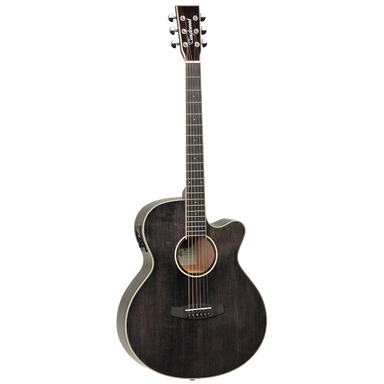Tanglewood TW4BS Winterleaf Super Folk Cutaway Electric Black Shadow-Buzz Music