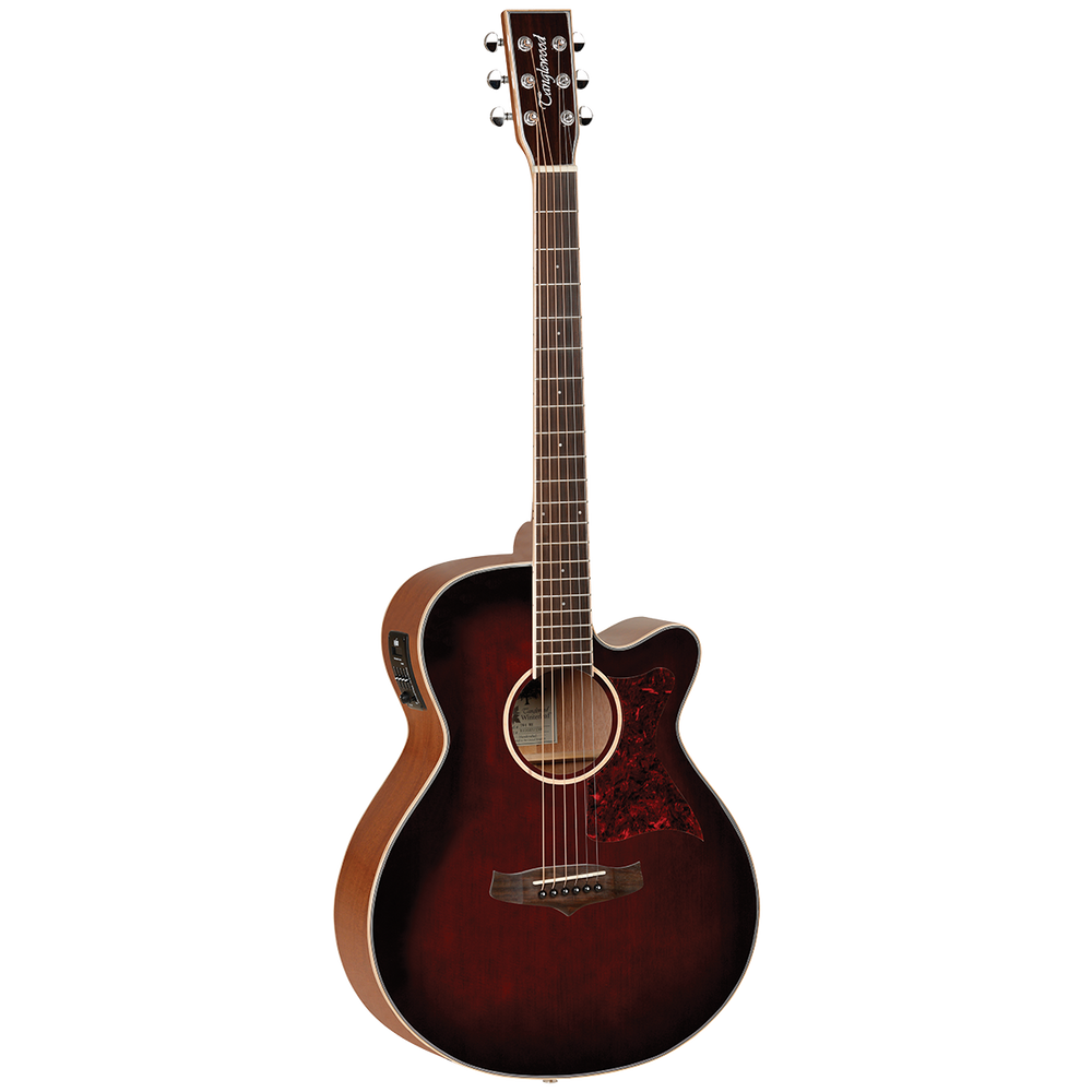 Tanglewood TW4WB Winterleaf Super Folk Cutaway Electric Whiskey Barrel Burst-Buzz Music