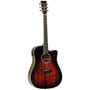 Tanglewood TW5AVB Winterleaf Dreadnought Cutaway Electric Antique Vintage Burst Gloss-Buzz Music