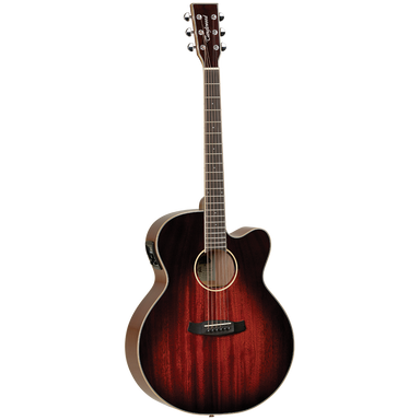 Tanglewood TW4SJAVB Winterleaf Super Jumbo Cutaway Electric Antique Vintage Burst-Buzz Music