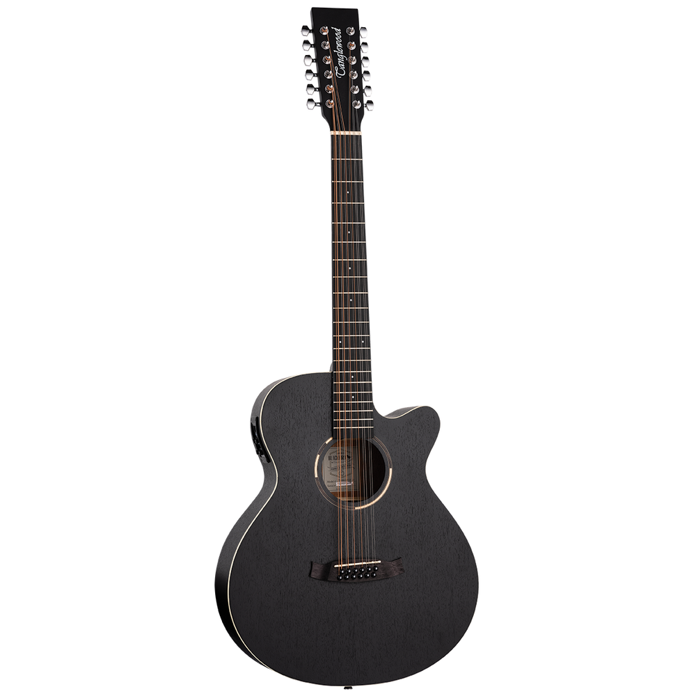 Tanglewood TWBBSFCE12 Blackbird SuperFolk 12-String Cutaway Electric Smokestack Satin-Buzz Music