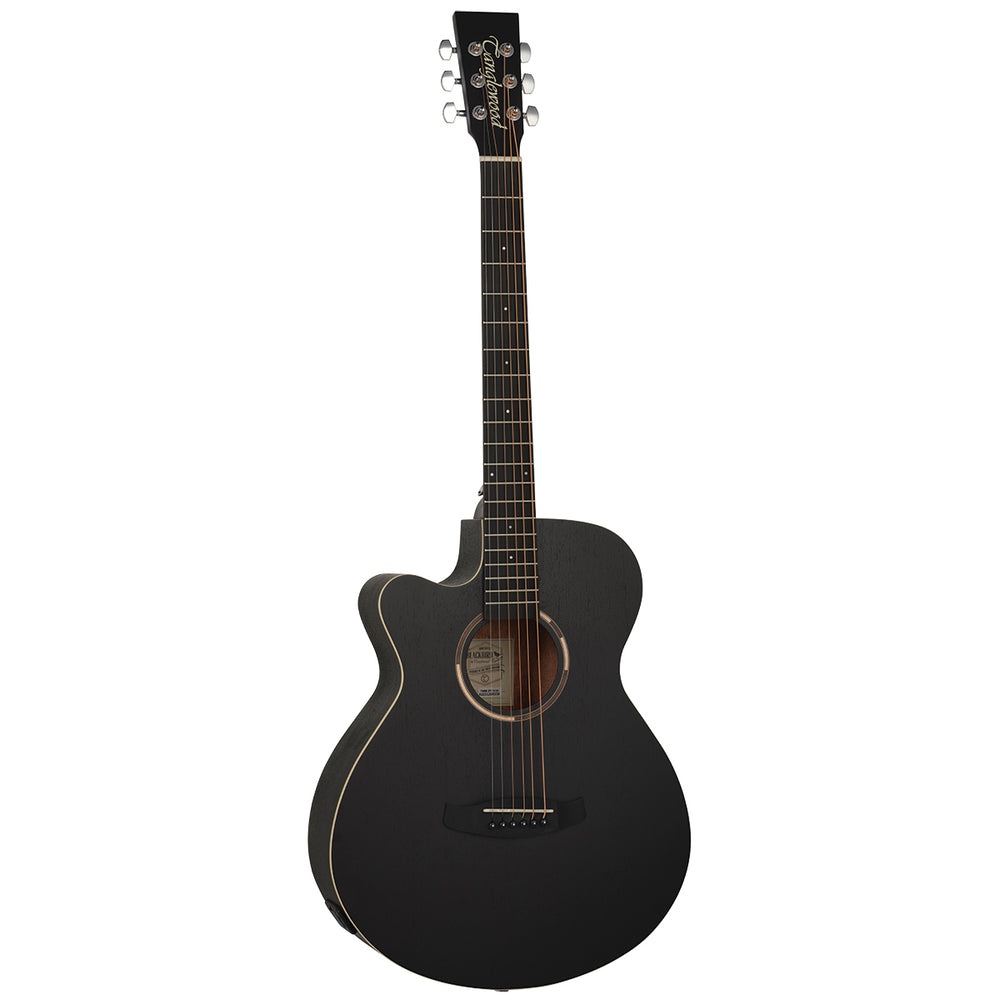 Tanglewood TWBBSFCELH Blackbird SuperFolk Cutaway Electric Left Hand Smokestack Satin-Buzz Music