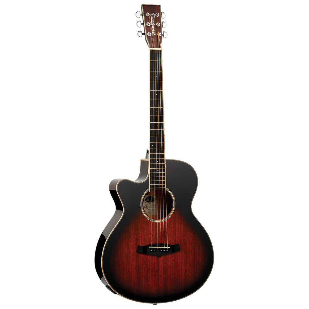 Tanglewood Winterleaf Pro Super Folk Cutaway Electric Antique Vintage Burst Left Handed-Buzz Music