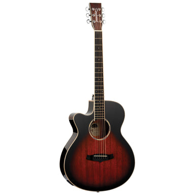 Tanglewood Winterleaf Pro Super Folk Cutaway Electric Antique Vintage Burst Left Handed-Buzz Music