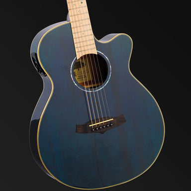 Tanglewood Winterleaf Pro Blonde Superfolk Cutaway Electric Bondi Blue Gloss-Buzz Music