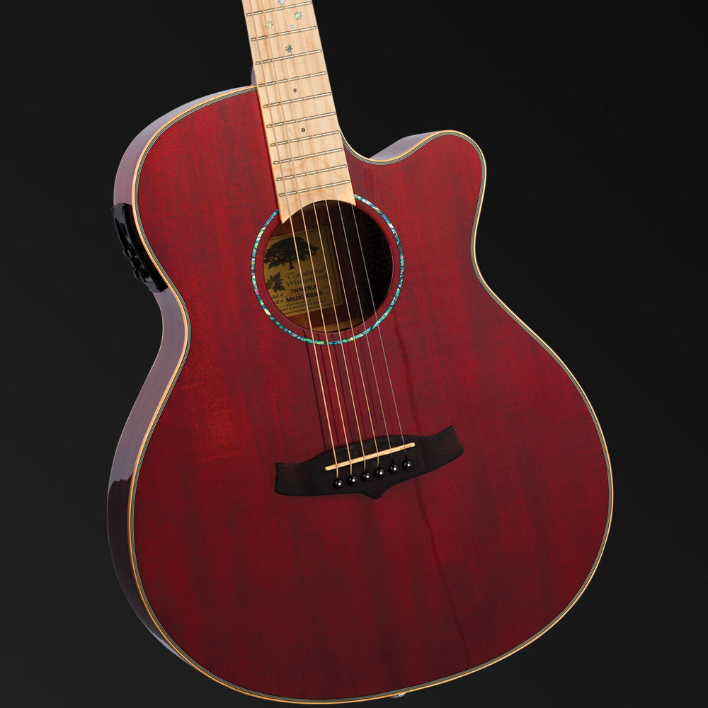 Tanglewood Winterleaf Pro Blonde Superfolk Cutaway Electric Barossa Red Gloss-Buzz Music