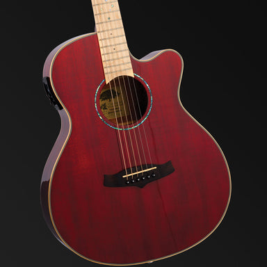 Tanglewood Winterleaf Pro Blonde Superfolk Cutaway Electric Barossa Red Gloss-Buzz Music