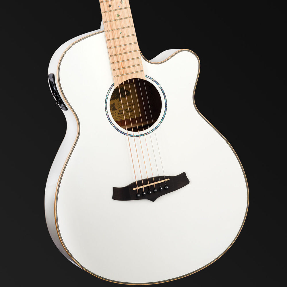 Tanglewood Winterleaf Pro Blonde Superfolk Cutaway Electric Whitsunday White Gloss-Buzz Music