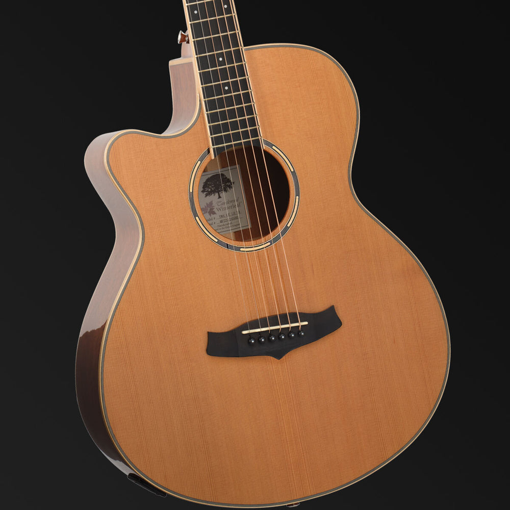 Tanglewood Winterleaf Pro Super Folk Cutaway Electric Left-Hand Acoustic Guitar-Buzz Music