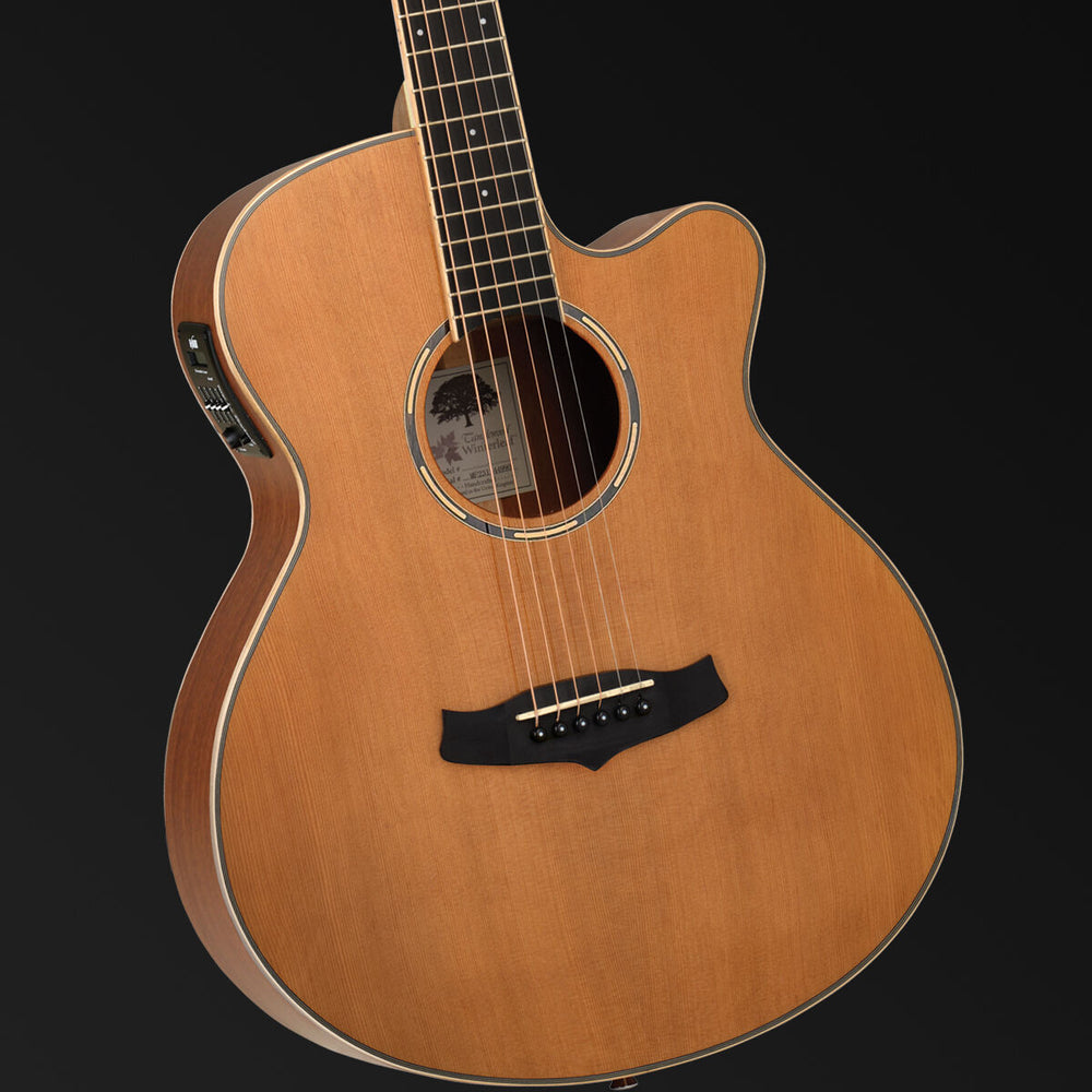 Tanglewood Winterleaf Pro Super Folk Cutaway Electric Acoustic Satin Finish Guitar-Buzz Music