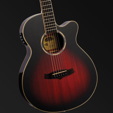 Tanglewood Winterleaf Pro Thinline Super Folk Cutaway Electric Antique Vintage Burst-Buzz Music
