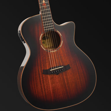 Tanglewood Winterleaf Pro Exotic Grand Auditorium Venetian Cutaway Electric Koa-Buzz Music